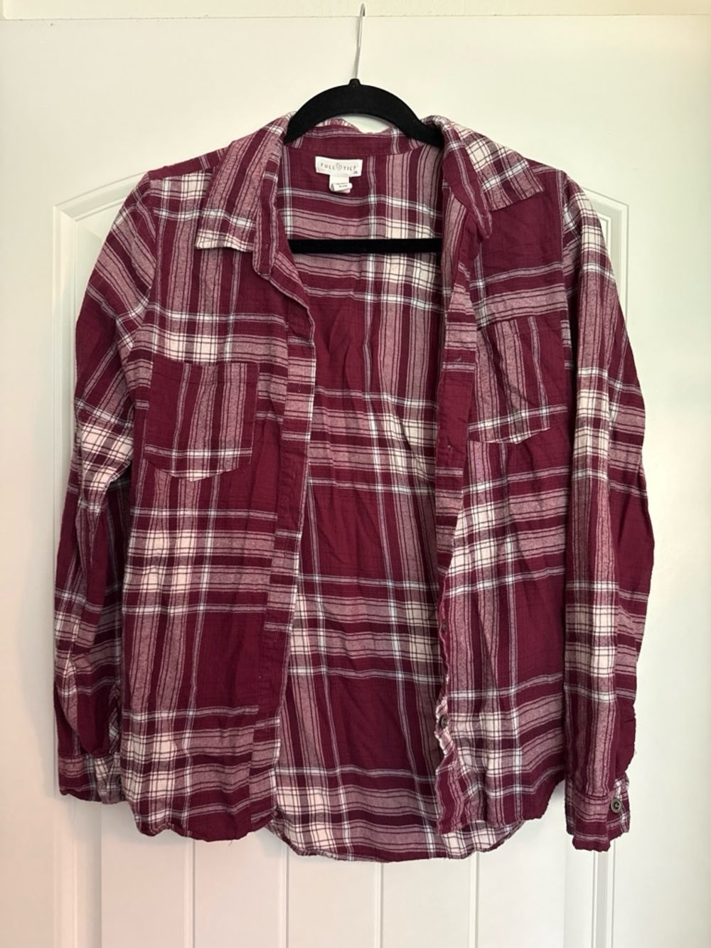 Universal Thread Men's Red Plaid Button-Up Shirt